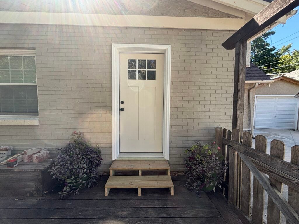 Door Installation in Kansas City — door installation through brick wall