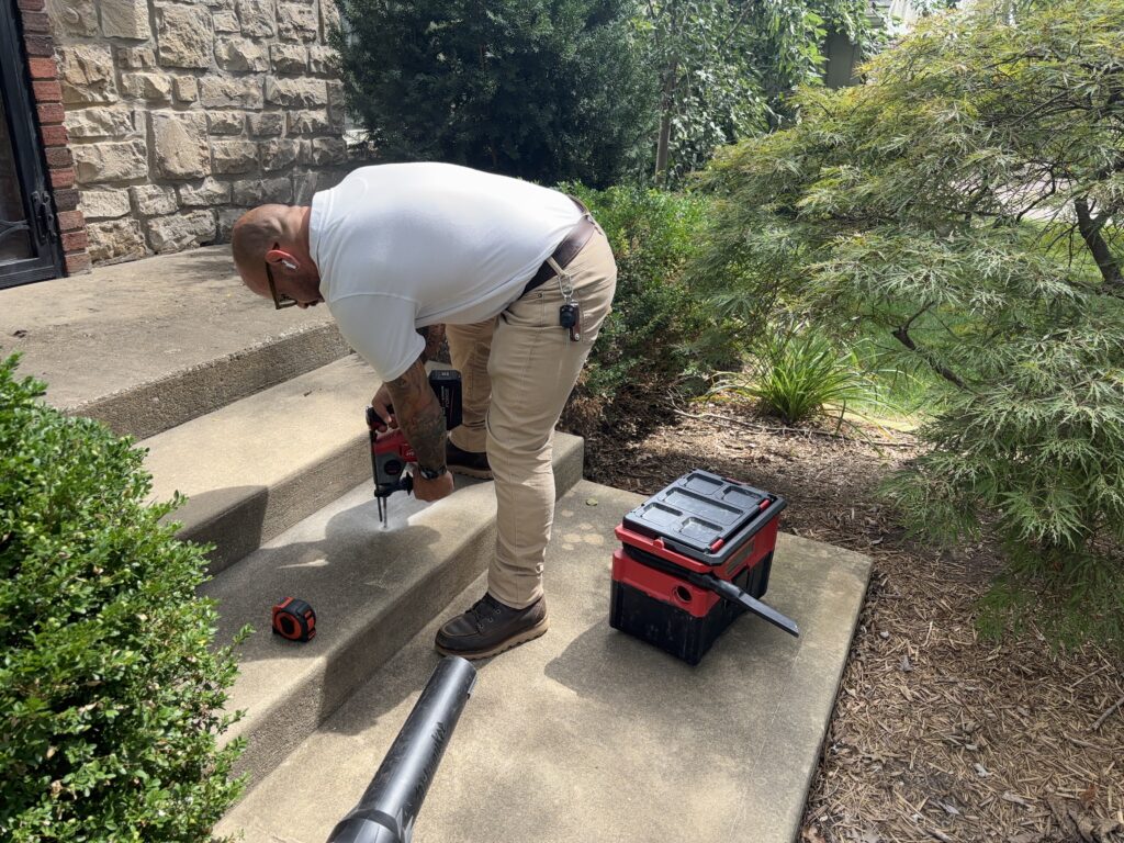 Handrail Installation in Kansas City — handrail setup